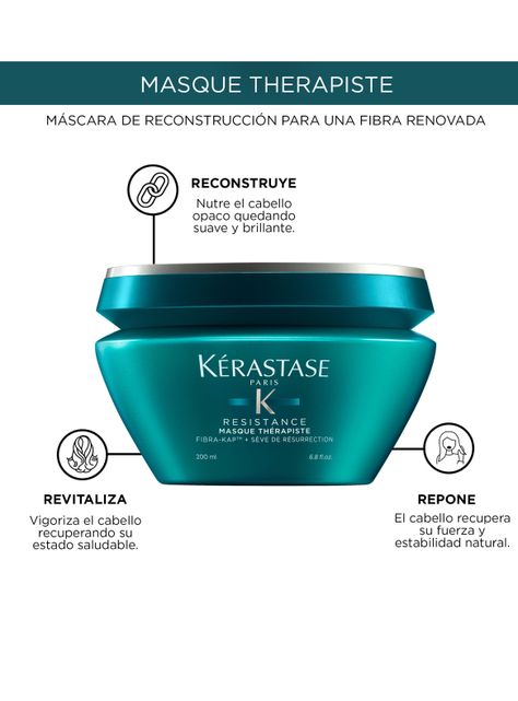 Máscara Reconstrucción Cabello Muy Dañado Masque Thérapiste Resistance 200ml-3