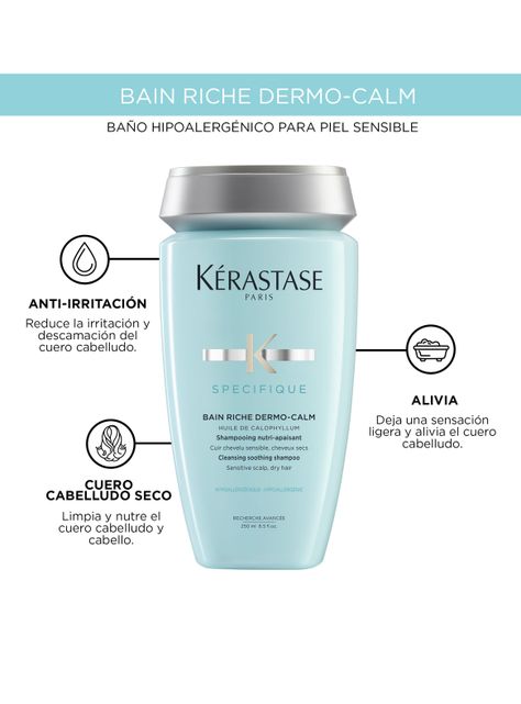 Shampoo Calmante Cuero Cabelludo Sensible y Seco Bain Riche Dermo-Calm Specifique 250ml-3