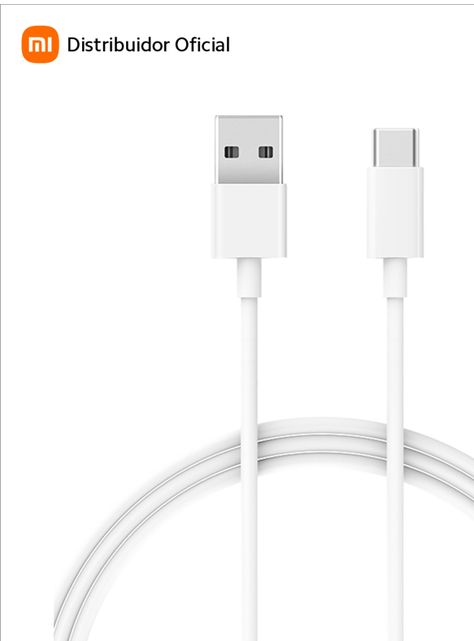 Cable Xiaomi USB Tipo C Mi USB-C 1m Blanco-0