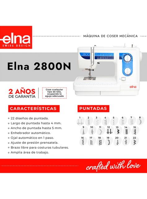 Máquina de Coser ELNA 2800N-4