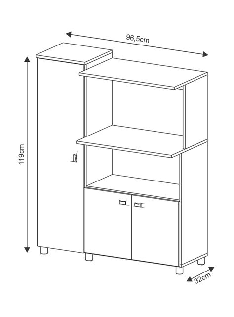 Mueble Organizador de Cocina 3 Puertas-4