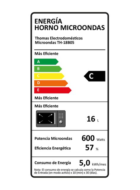 Microondas Análogo 18 Litros 700W TH-18B05-9