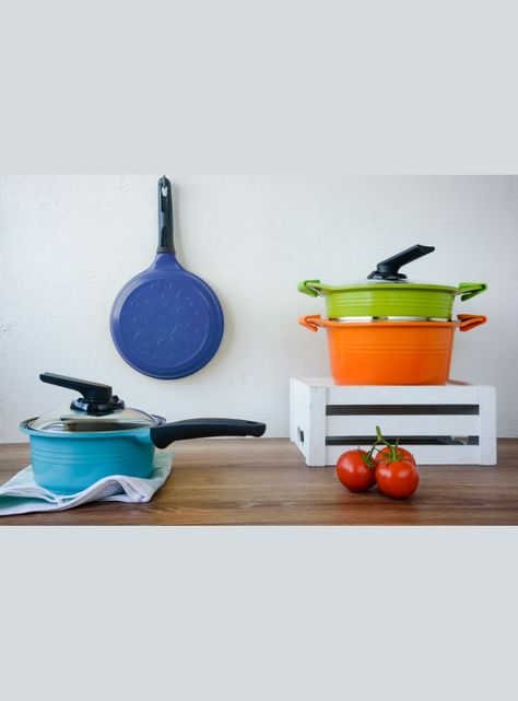 Batería de Cocina 7 Piezas Colores Cerámica-5