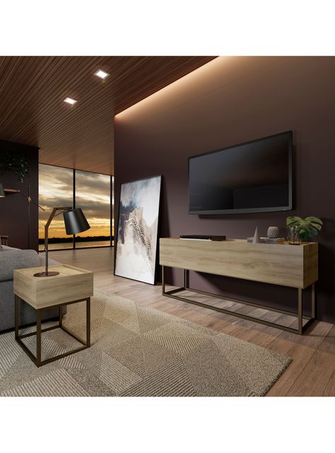 Velador Home Design Noce Oro Envejecido-3