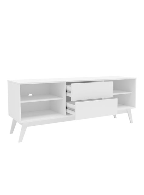 Rack Tv Pasadena 2 Cajones Blanco-2