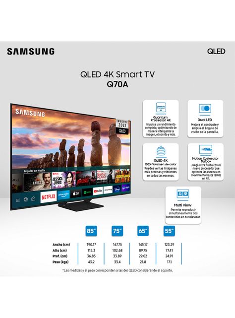 QLED 55" Q70A 4K UHD Smart TV-3