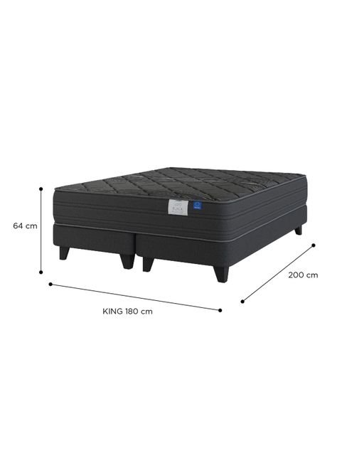 Cama Europea Black King + Respaldo Colonia-1