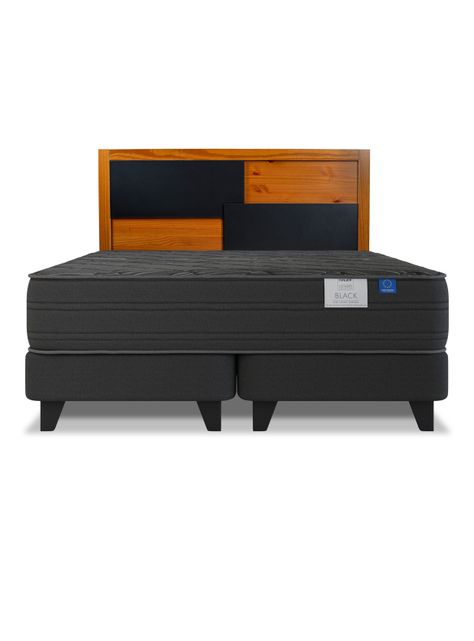 Cama Europea Black King + Respaldo Colonia-2