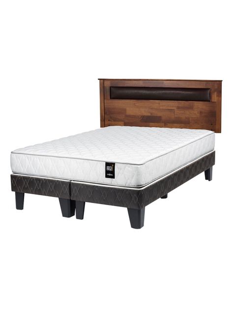 Cama Europea Ergo T 2 Plazas Base Dividida + Respaldo Ferrara-0