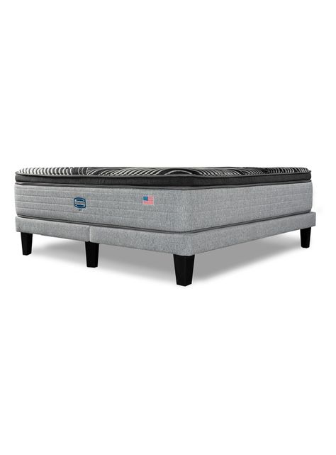Cama Europea Sky 2 Plazas Plata-2