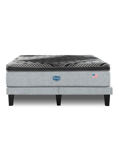 Cama Europea Sky King + Respaldo Tignes Plata-1