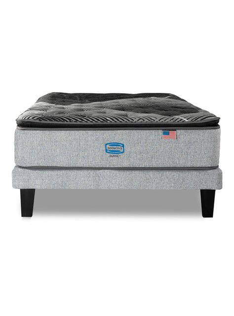 Cama Europea Sunset 1.5 Plazas + Respaldo Tibet Plata-1