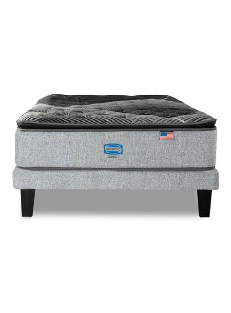 Cama Europea Sunset 1.5 Plazas + Respaldo Tignes Plata-1