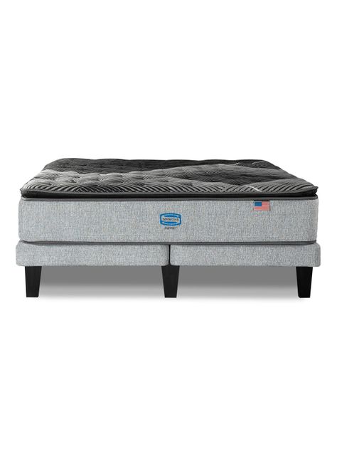 Cama Europea Sunset 2 Plazas + Respaldo Tignes Plata-2