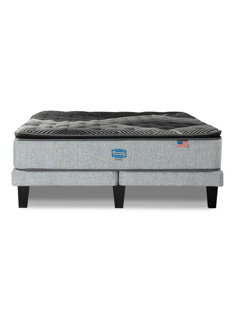 Cama Europea Sunet King + Respaldo Tignes Plata-2