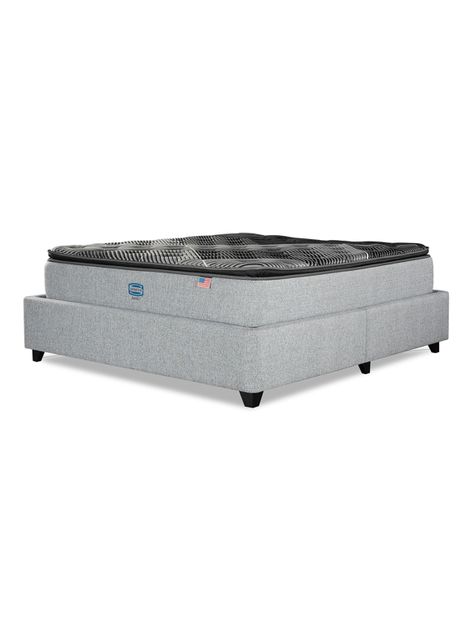 Cama Bignest Sunset 2 Plazas +  Respaldo Tignes Plata-0