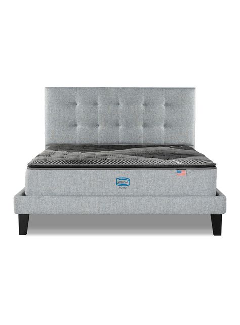 Cama Lownes Sunset 2 Plazas + Respaldo Tignes Plata-2