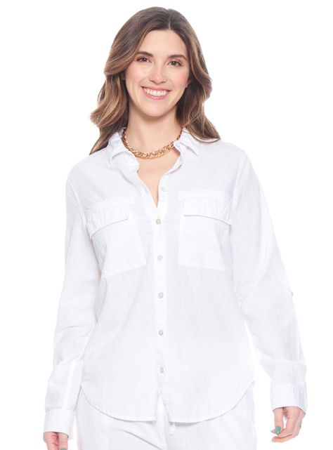 Blusa Manga Larga Lino-0