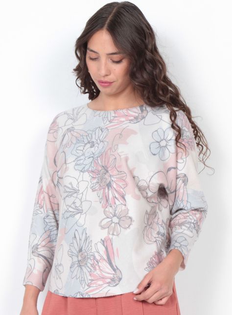 Sweater Manga 3/4 Sublimado Escote Redondo-0
