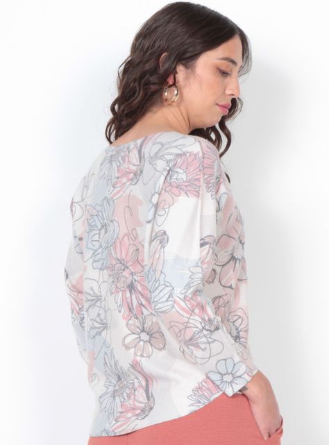 Sweater Manga 3/4 Sublimado Escote Redondo-1
