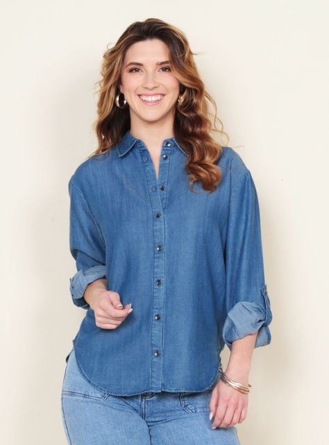 Blusa Manga Larga Lyocell Abotonado Delantero-0