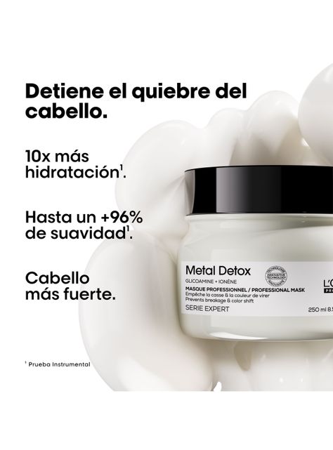 Set Profesional Anti-Quiebre Shampoo 500ml + Máscara con Enjuague 250ml Metal Detox L´Oréal Professionnel-2