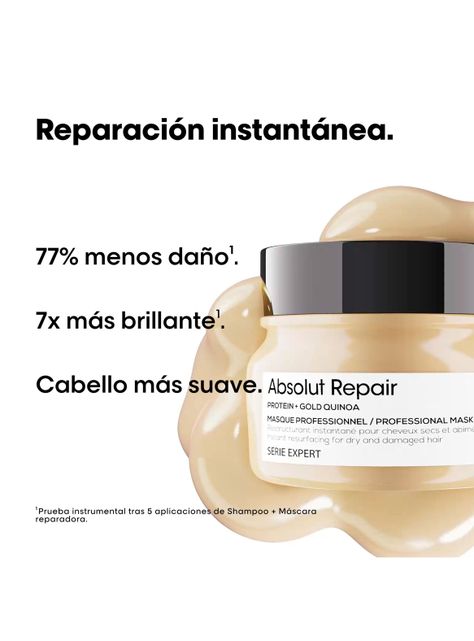 Set Profesional Reparación y Nutrición Shampoo 500ml + Máscara con Enjuague 250ml Absolut Repair  L´Oréal Professionnel-2