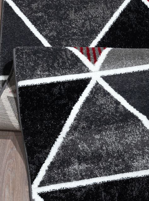 Alfombra Frise Avangard 170x230 cm Red Black-1