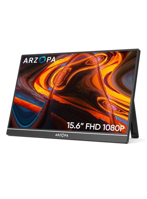 LED Monitor Portátil 15.6" Full HD A1 Negro-0