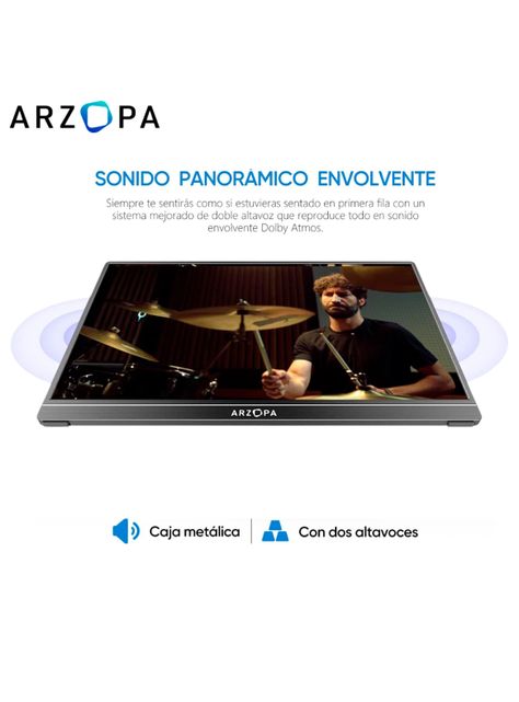 LED Monitor Portátil Gamer 16.1" FHD Z1FC 144 Hz-6