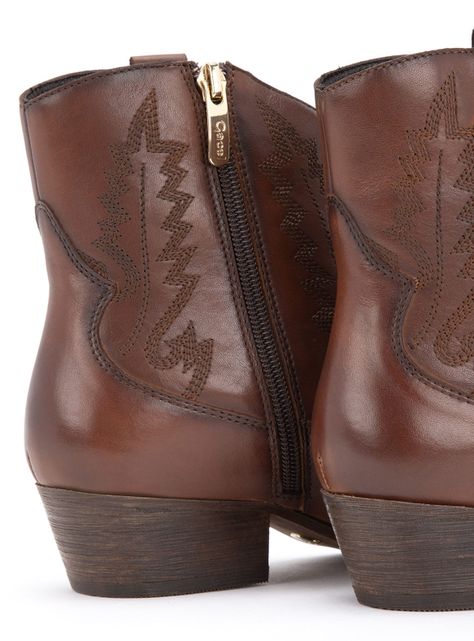Botín Detalle Bordado Cuero Ashley 659853 Mujer-3