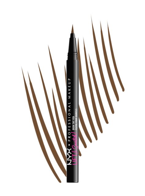 Lápiz Nyx Professional Makeup Cejas Lift N Snatch Brow Tint Pen Brunette-3