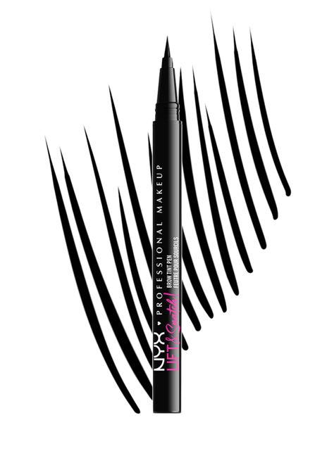 Lápiz Nyx Professional Makeup Cejas Lift N Snatch Brow Tint Pen Black-2