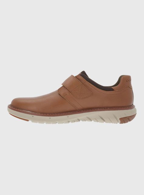 Zapato Casual Smart Velcro Cuero Hombre-2