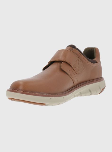 Zapato Casual Smart Velcro Cuero Hombre-3