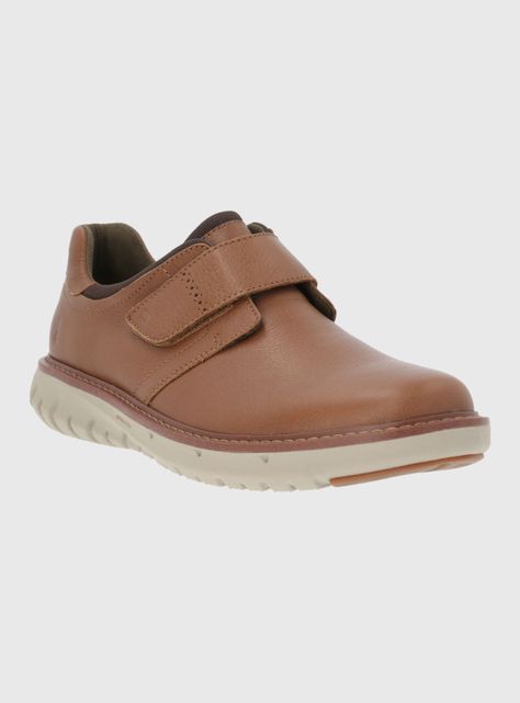 Zapato Casual Smart Velcro Cuero Hombre-1