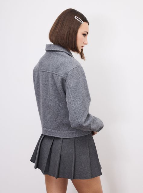 Chaqueta Crop Jaspeada Tacto Suave-1