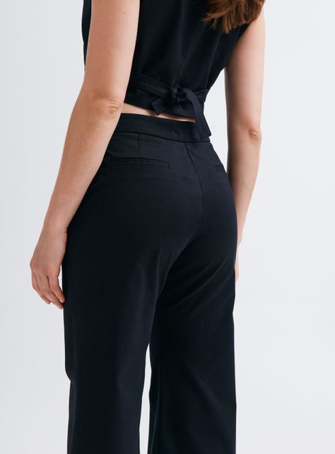 Pantalón Palazzo de Gabardina-3