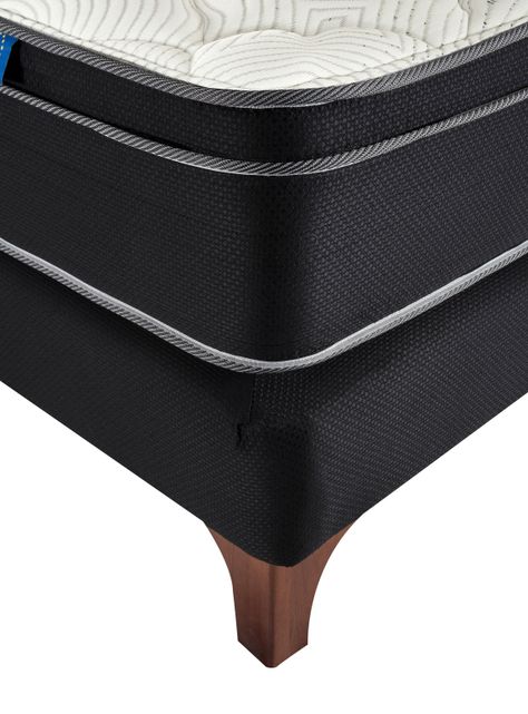 Cama Europea Negra Nine 1.5 Plazas-3