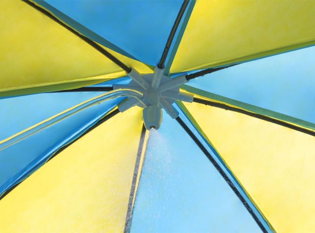 Piscina con Toldo Diseño de Colores-2