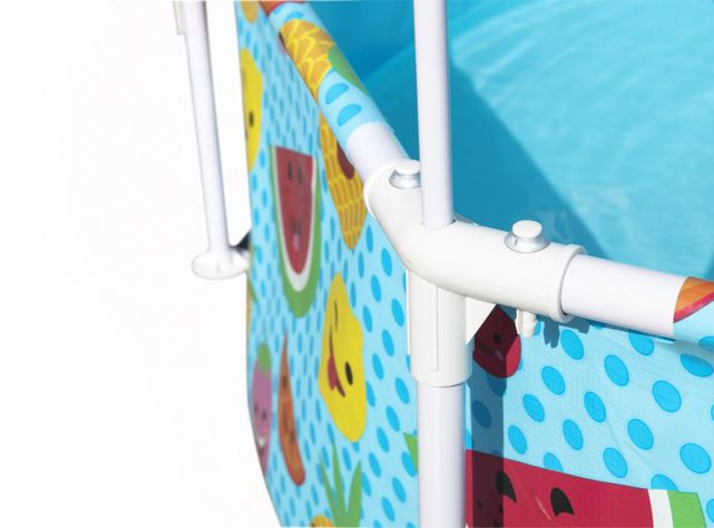 Piscina con Toldo Diseño de Colores-1