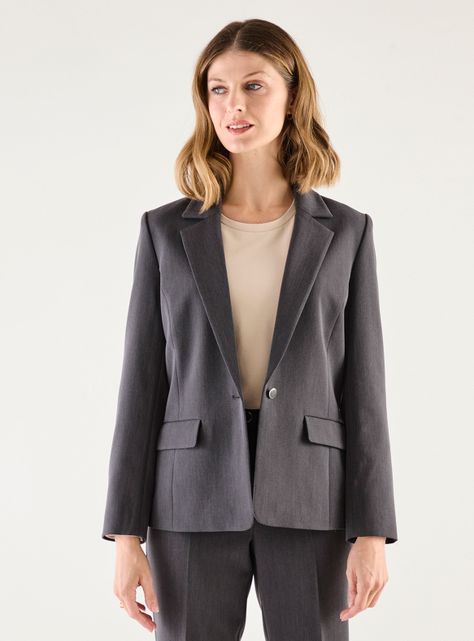 Blazer Liso Estilo Regular-0