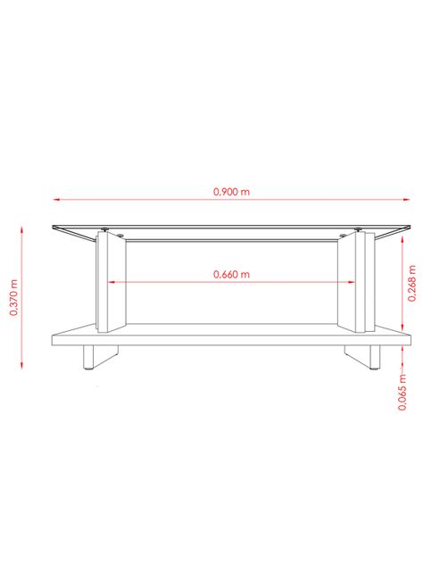 Mesa de Centro Frizz 60x90 cm-2