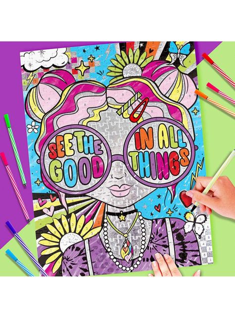 Set de Puzzle Coloreable Fashion Angels FA12719-3