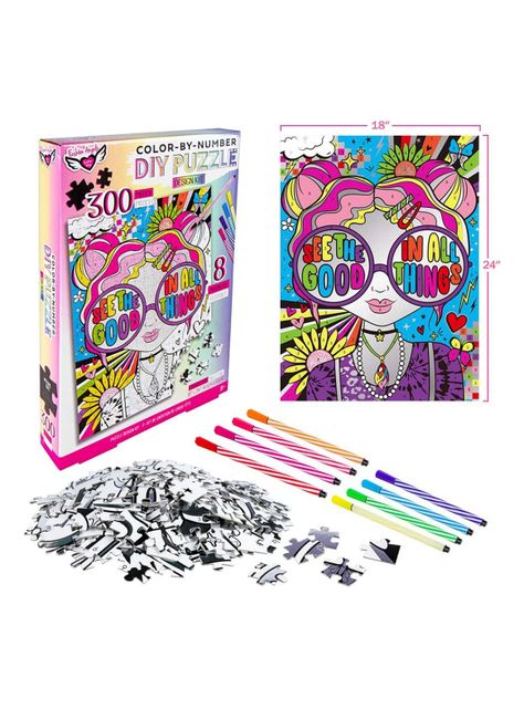 Set de Puzzle Coloreable Fashion Angels FA12719-2