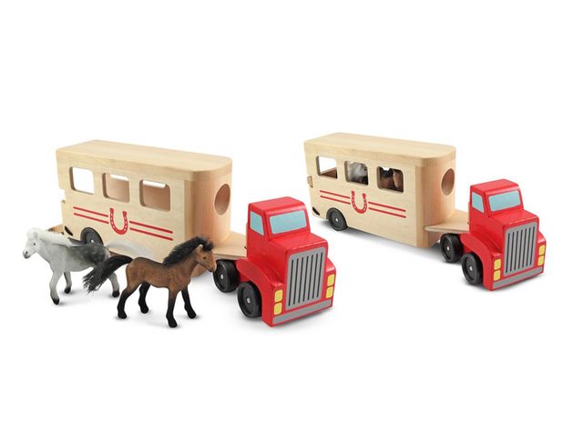Melissa & Doug Camión de carga caballos Caramba-3