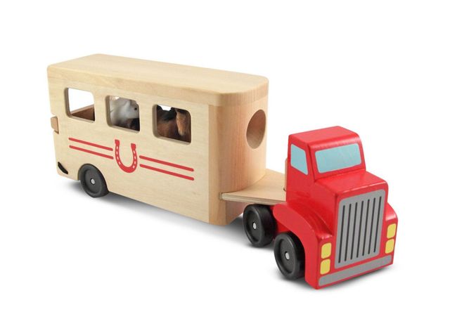 Melissa & Doug Camión de carga caballos Caramba-2