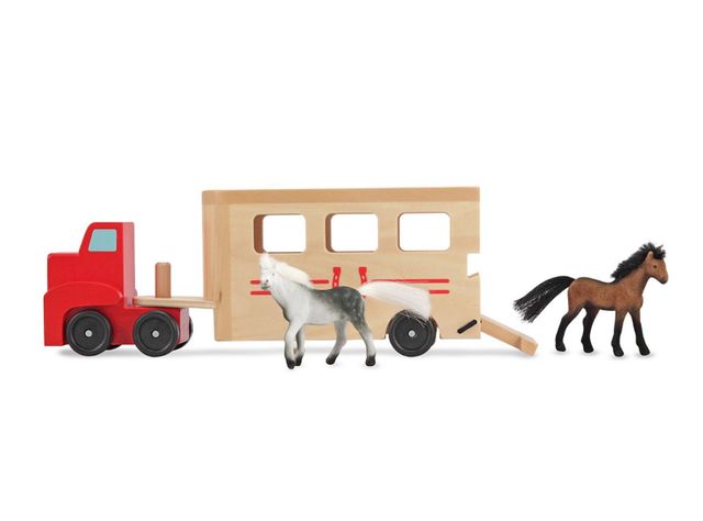 Melissa & Doug Camión de carga caballos Caramba-0