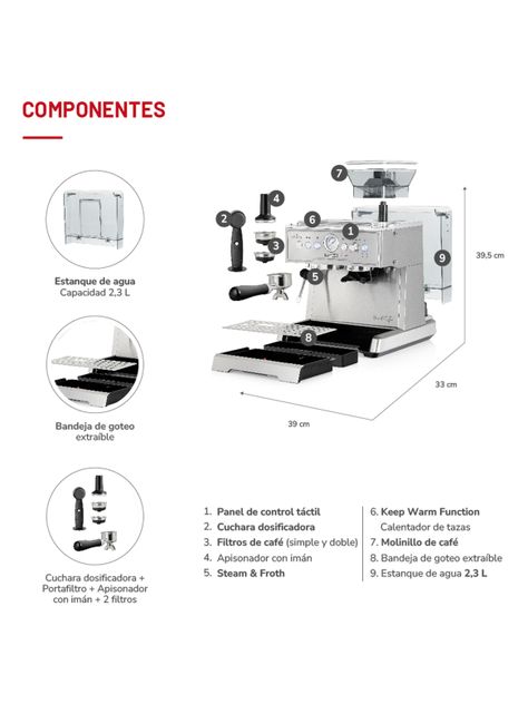 Cafetera Espresso Automática BaristaKaffee TH-170EMi-1