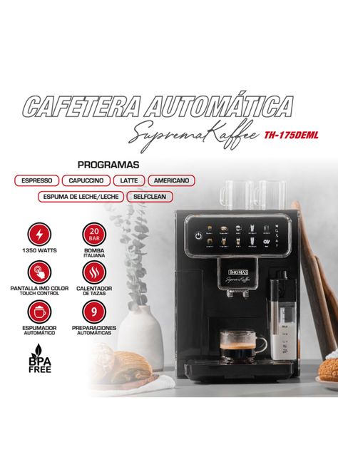 Cafetera Espresso Automática SupremaKaffee TH-175DEML-3
